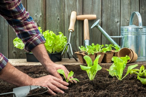 Low-carbon van used for eco-friendly gardening services